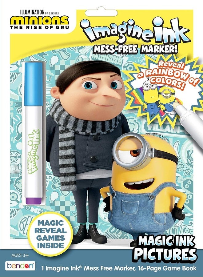 مينيونز مجموعة تلوين Minions Imagine Ink المميزة - تتضمن 3 كتب تلوين من فيلم Despicable Me Imagine Ink خالية من الفوضى للأطفال | هدايا وأنشطة حفلات Despicable Me - Image 2